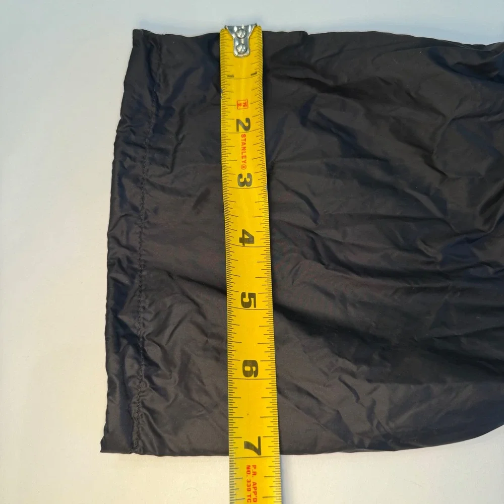 Moncler Black Nylon Drawstring Storage Pouch Bag with Logo Patch Accessory